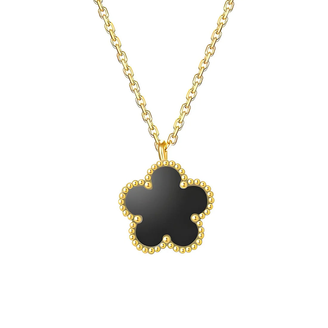 Black clover necklace
