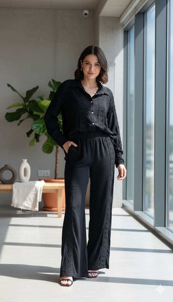 Black laced Pakistani Style Set