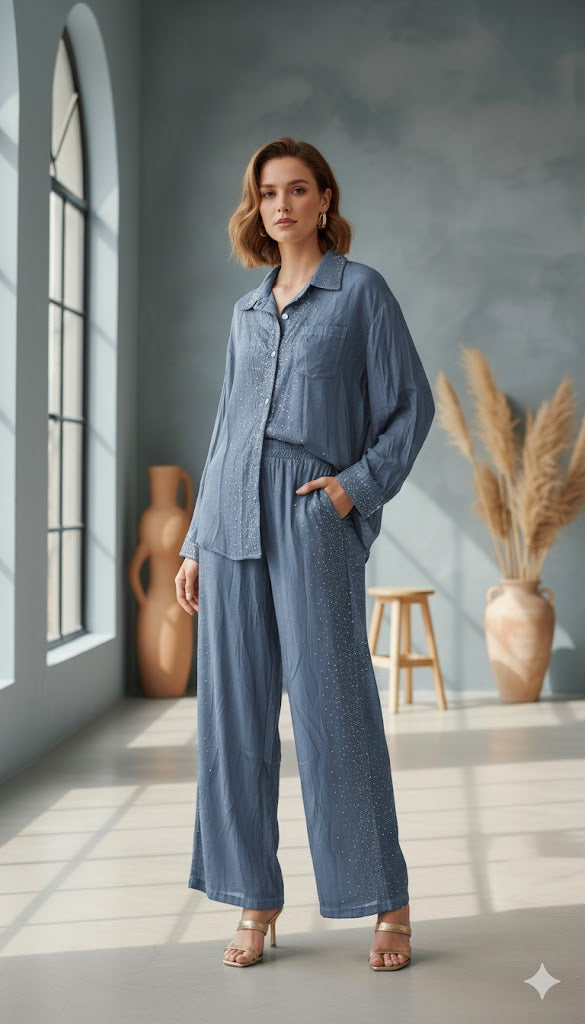 Denim Blue Shimmer Set