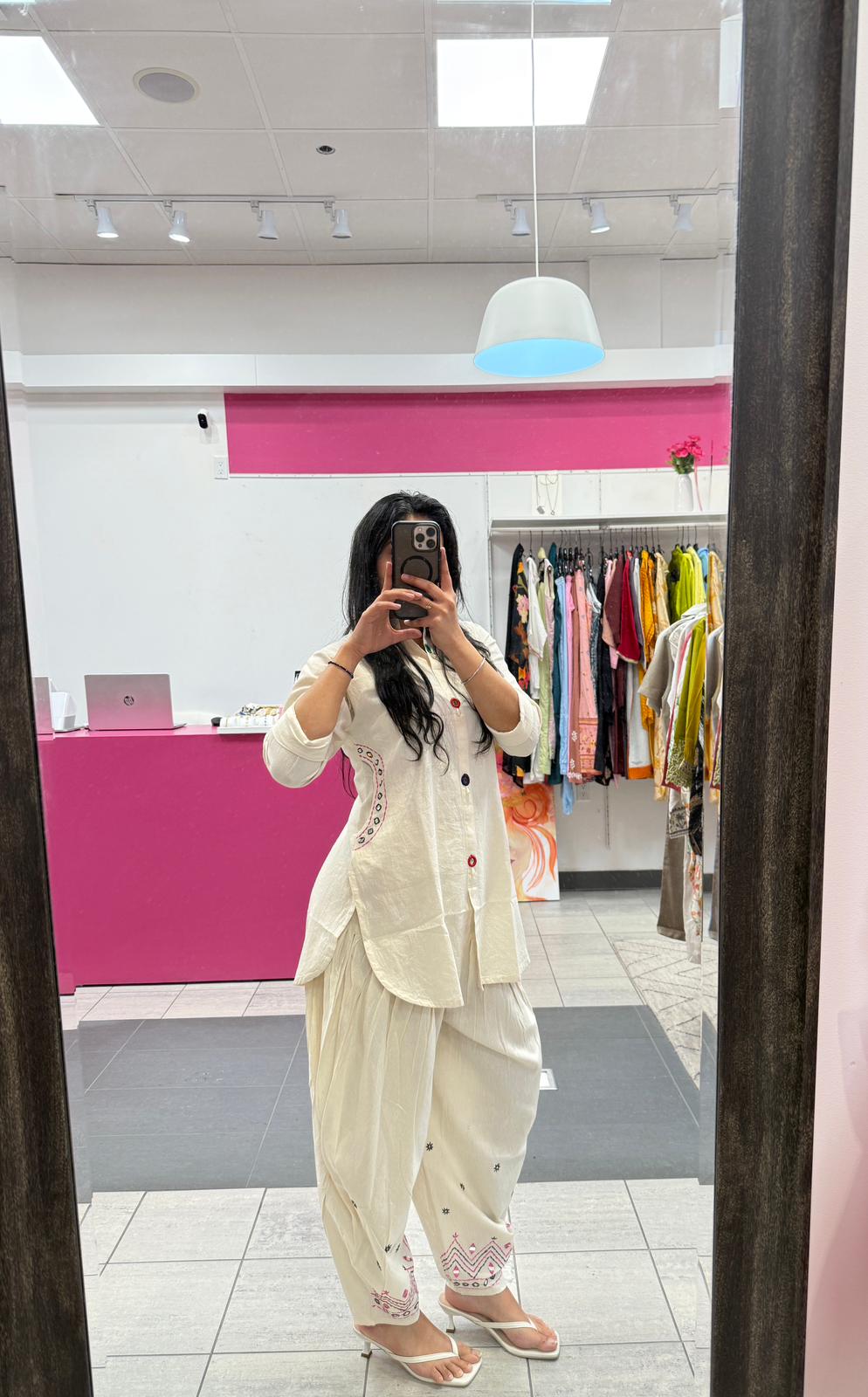 Off White Salwar Co-ord Set