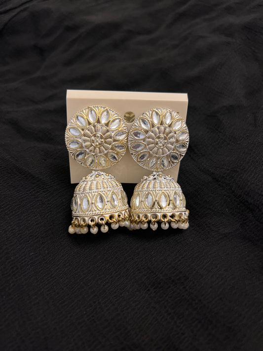 White Jhumka