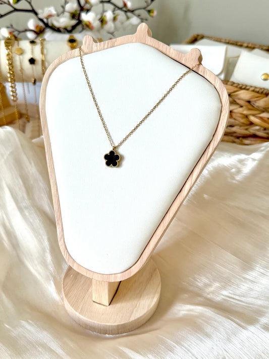 Black clover necklace