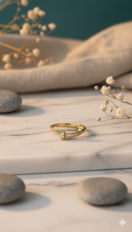 Cartier Nail Style Gold Ring