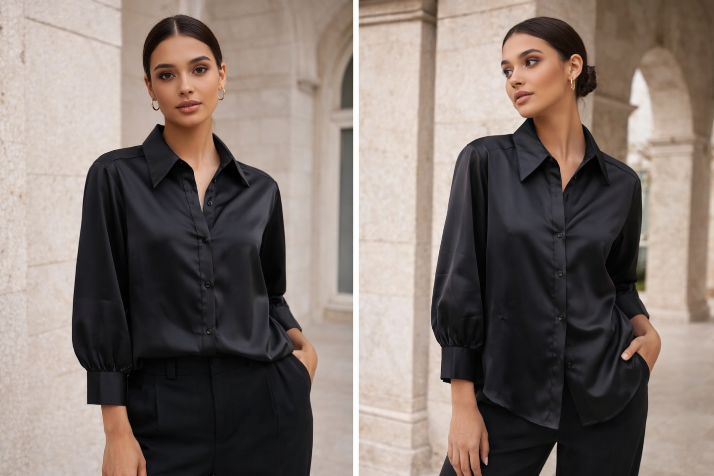 Silk Button Up Shirt