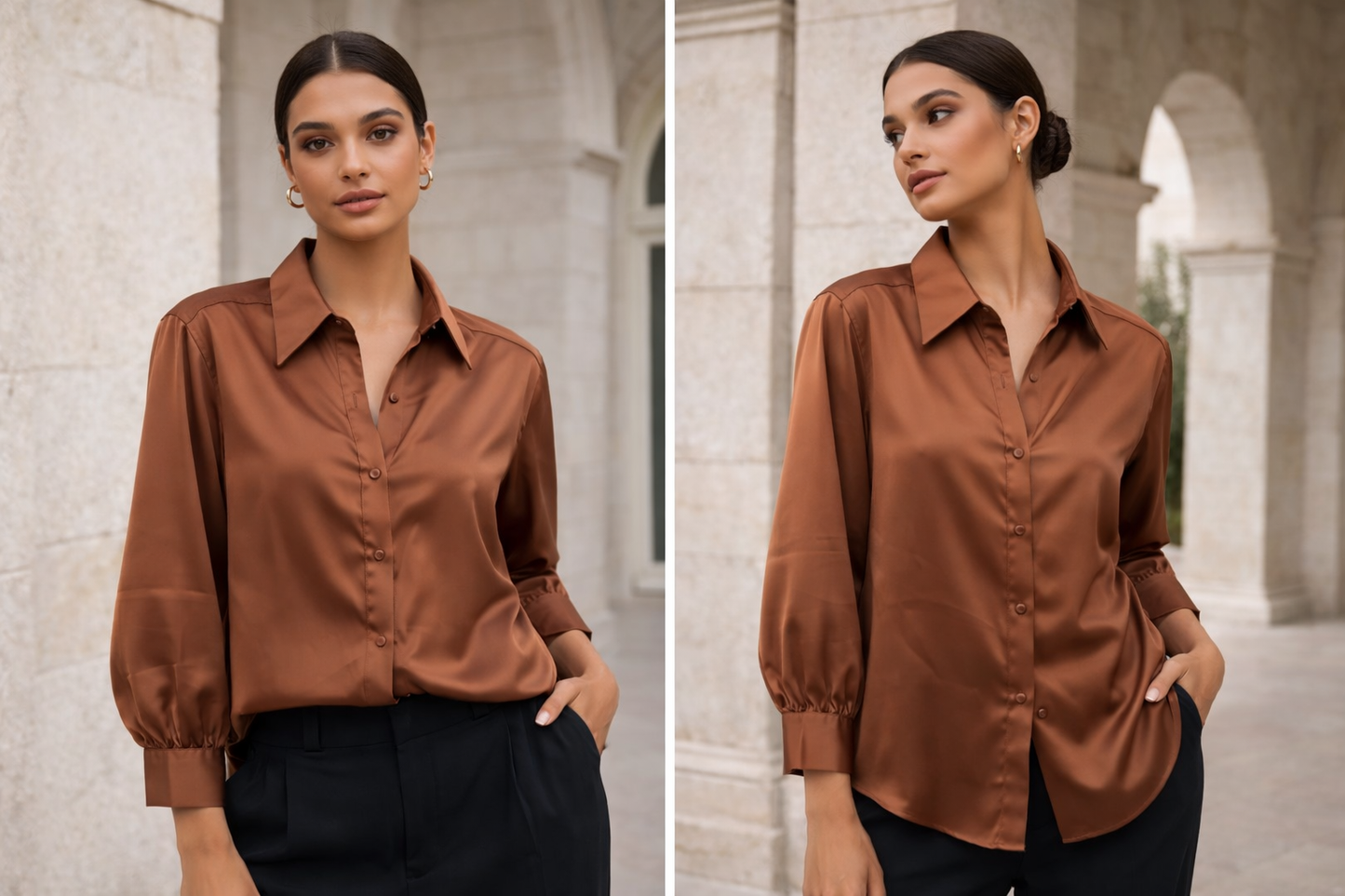 Silk Button Up Shirt