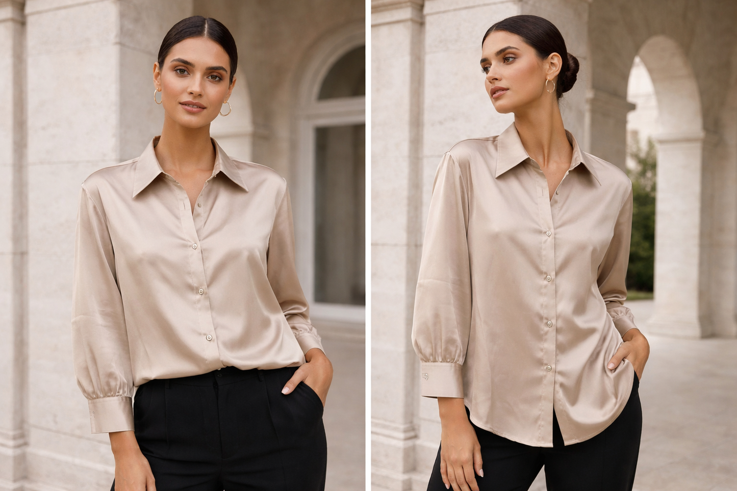 Silk Button Up Shirt