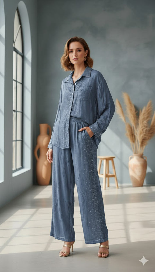 Denim Blue Shimmer Set