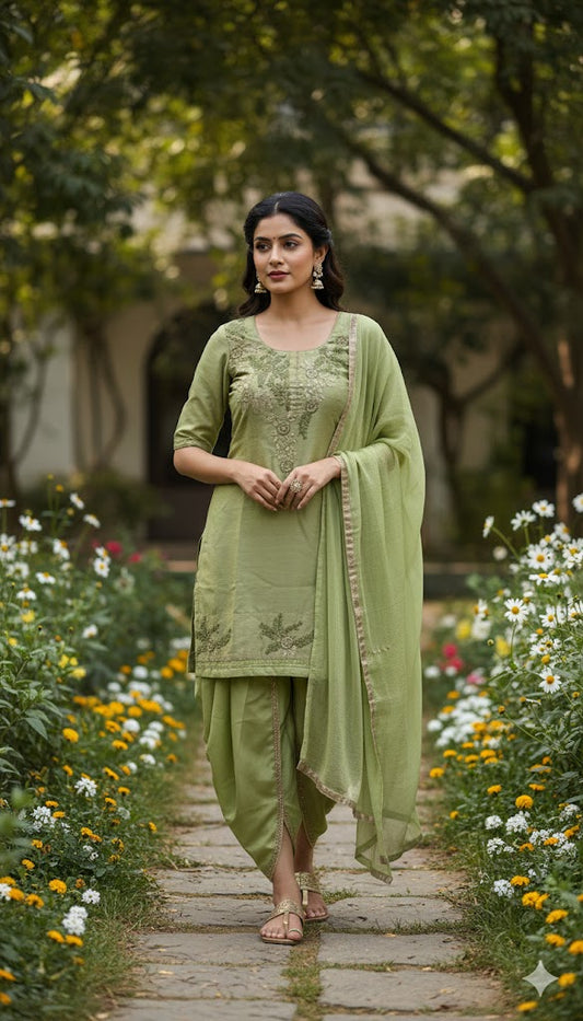 Sage Green Tulip Salwar Suit