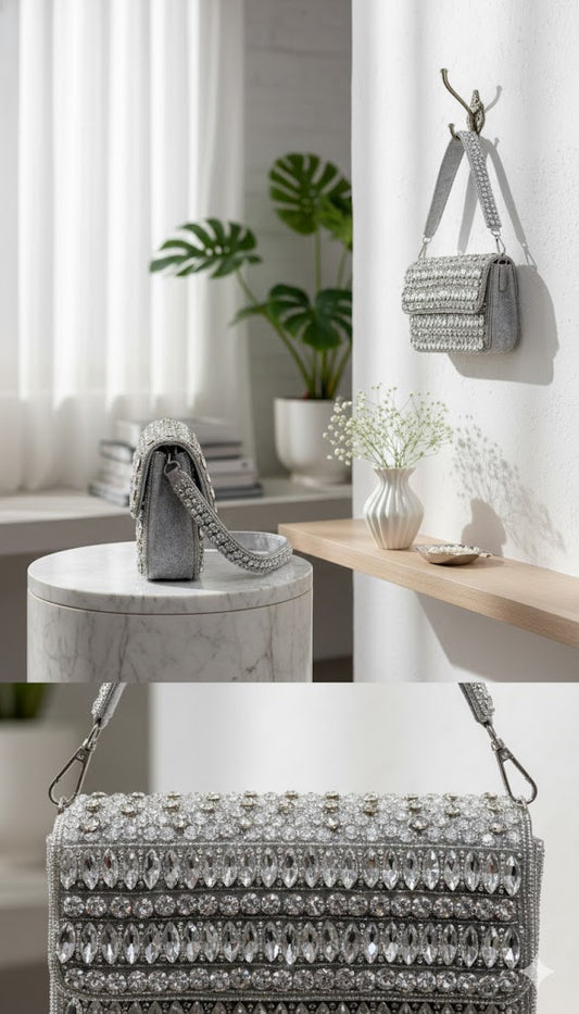 Silver Designer Purse