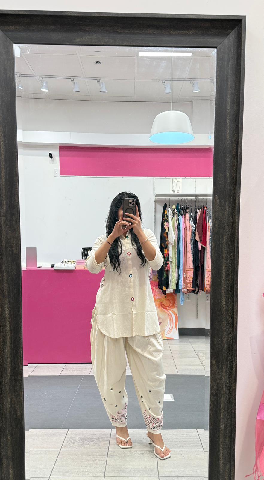 Off White Salwar Co-ord Set