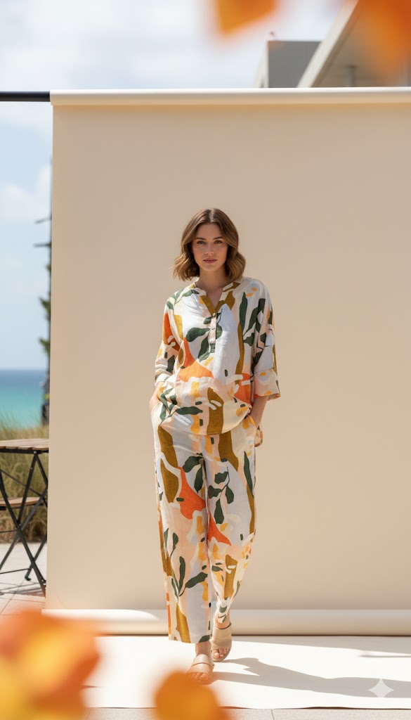 White Leaf Floral Set