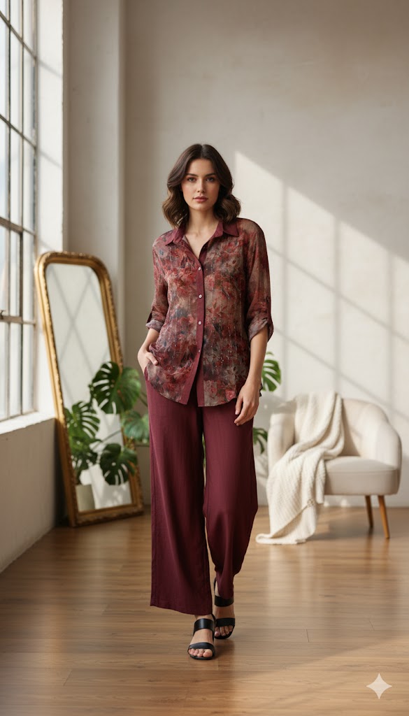 Wine Sheer Shimmer Holiday Set